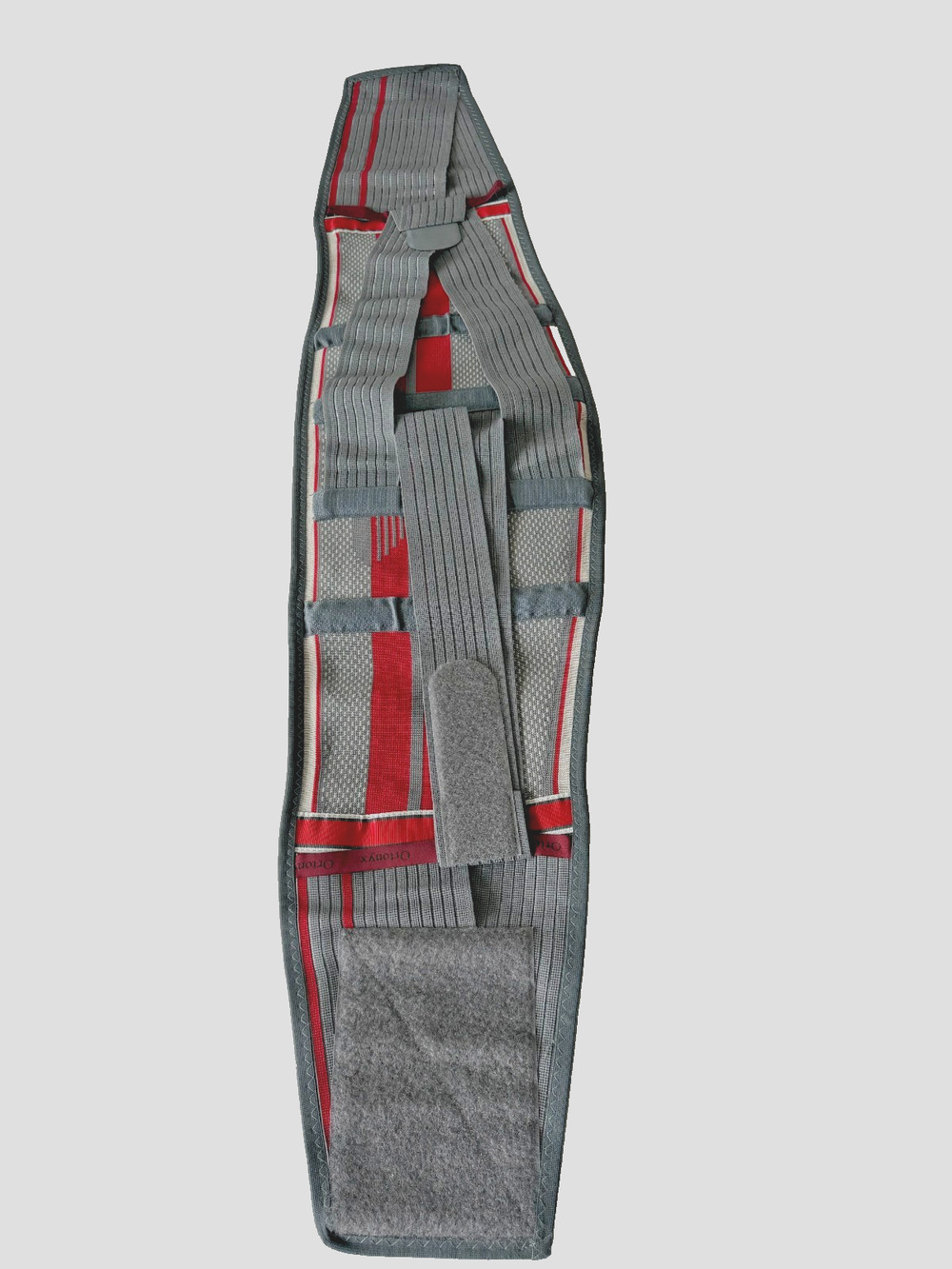 ORTONYX Gray/Red Ergonomic Design Lumbar Support Belt KB 724 Sz. L-XXL